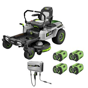 TRACTEUR EGO G3 42'' 4 BATTERIES 10AH CHARGEUR 1600W